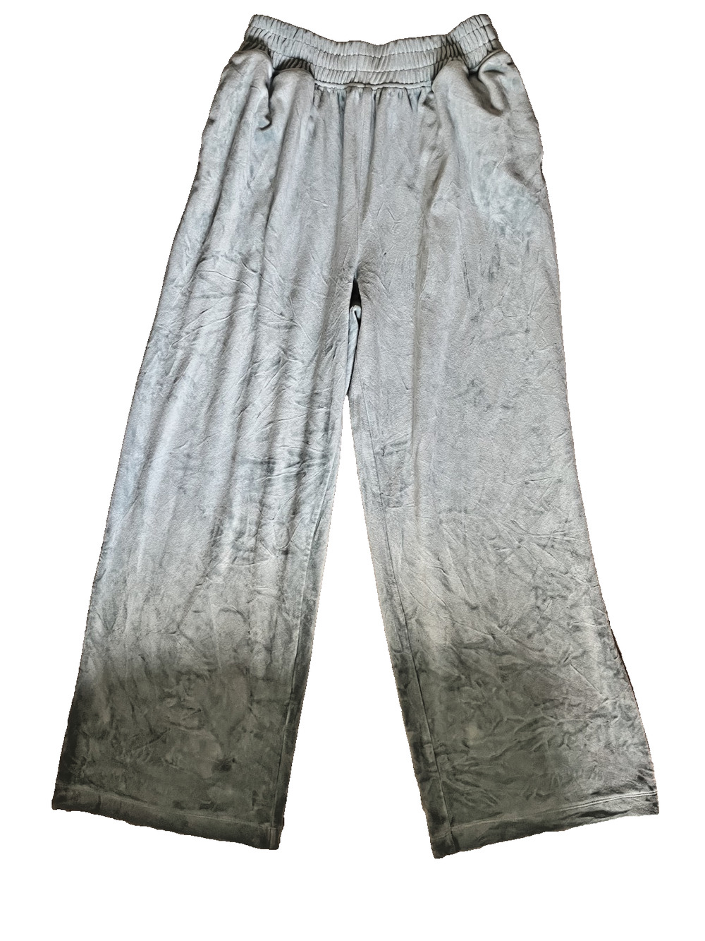 Women's So Size Medium Teal/Turquoise Stetchy Velour Straight Leg Sweatpants